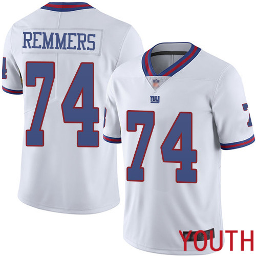 Youth New York Giants #74 Mike Remmers Limited White Rush Vapor Untouchable Football NFL Jersey->youth nfl jersey->Youth Jersey
